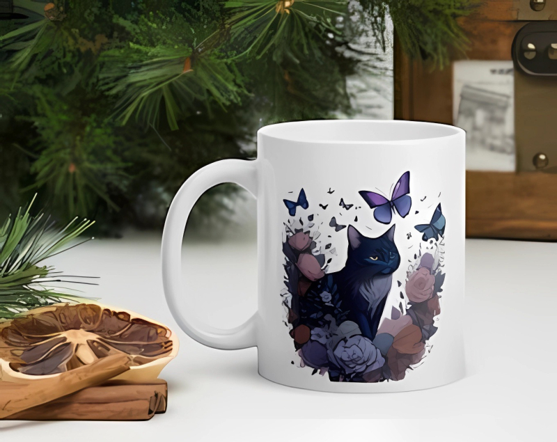 Piiriülese kaubanduse liblikas keraamiline kohvikruus liblikas tüdrukute kruus