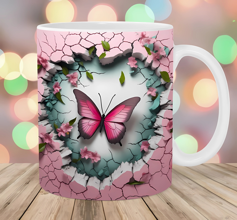 Piiriülese kaubanduse liblikas keraamiline kohvikruus liblikas tüdrukute kruus