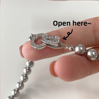 Γυναικείο κολιέ με μαργαριτάρια Zhenduo Ma Zhengyuan, φθινοπωρινό και χειμωνιάτικο πουλόβερ με χάντρες, μοντέρνο, ελαφρύ κολιέ πολυτελείας