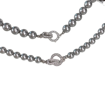 Γυναικείο κολιέ με μαργαριτάρια Zhenduo Ma Zhengyuan, φθινοπωρινό και χειμωνιάτικο πουλόβερ με χάντρες, μοντέρνο, ελαφρύ κολιέ πολυτελείας