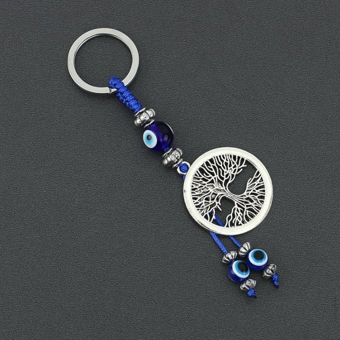 Lengvas prabangaus stiliaus raktų pakabukas, blogos akies, mėlynakės pelėdos, dramblio, gyvūno, metalinis pakabukas automobiliui, ornamentas