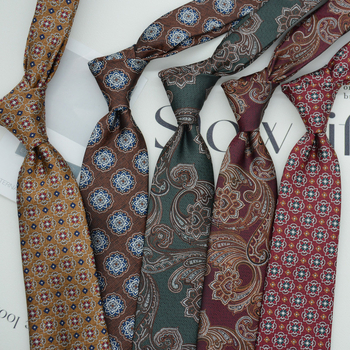 Kravata za muškarce, formalna odjeća u korejskom stilu, britanski poslovni gospodin, europski i američki stil, smeđa kaki poslovna odjeća, 8 cm, ručna izrada
