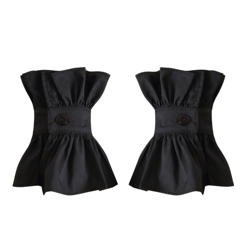 Tarpvalstybinė „Amazon“ prancūziškos medvilnės klostuota vintažinė vienguba apykaklė aristokratiška princesės apykaklė su raukiniais, tinkanti visiems modeliams.