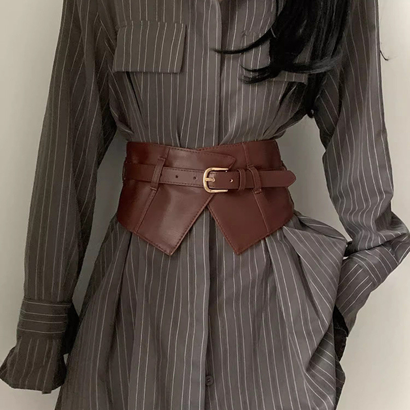 Platus juosmens diržas moterims 2025 m. naujas diržas aukštos klasės dekoratyvinė suknelė su kostiuminiu švarku megztiniu paltu