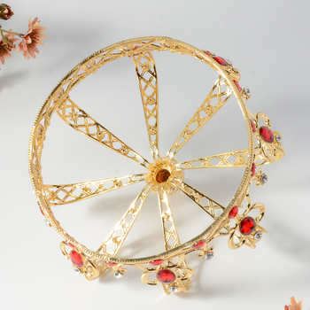 HG1565 barokk-vintage kuninganna printsi meeste ja naiste universaalsed juukseaksessuaarid peakattekroonid uue saabumisega suur ümmargune kroon