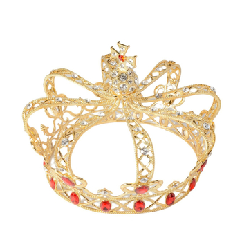 HG1565 barokk-vintage kuninganna printsi meeste ja naiste universaalsed juukseaksessuaarid peakattekroonid uue saabumisega suur ümmargune kroon