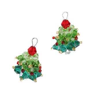 Kalėdinių atostogų atmosferos spalvos krištolinis Kalėdų eglutės pakabukas „pasidaryk pats“ rankų darbo plaukų segtukų aksesuarai auskarai medžiaga didmeninė prekyba
