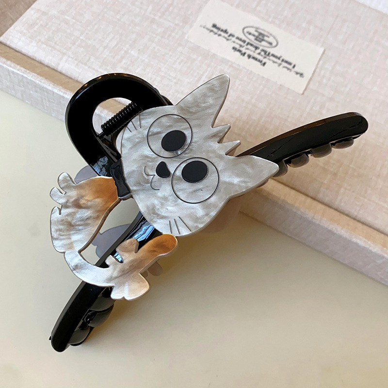 Akrilo animacinių filmukų paprastas kačiuko segtukas korėjietiško stiliaus Dongdaemun plaukų ryklio segtukas mergaitės širdies formos vasariniai plaukų segtukai