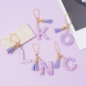 26 Γυναικεία Τσάντα με Μωβ Φούντα με Αστέρια και Πούλιες, Κρεμαστό, Αλυσίδα, Κύπελλο Νερού, Μπρελόκ Αυτοκινήτου, Cross Border