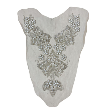 Sunkiosios pramonės karoliukų karoliukų vamzdelis Blizgučiai Gėlių nėrinių apykaklė Gėlių siuvinėjimas „pasidaryk pats“ šokių suknelė Korsažo drabužių aksesuarai