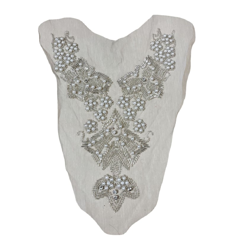 Sunkiosios pramonės karoliukų karoliukų vamzdelis Blizgučiai Gėlių nėrinių apykaklė Gėlių siuvinėjimas „pasidaryk pats“ šokių suknelė Korsažo drabužių aksesuarai