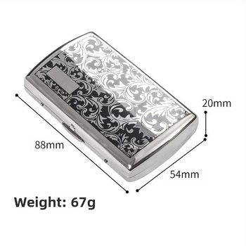 Δημιουργικό εξαιρετικά λεπτό κουτί τσιγάρων διπλού πιστολιού, κουτί τσιγάρων από χαλκό, μελάνι, γρασίδι, χοντρό κλαδί, 12 τεμάχια, κλιπ τσιγάρου συμπίεσης με μοτίβο μεταξοτυπίας διάβρωσης