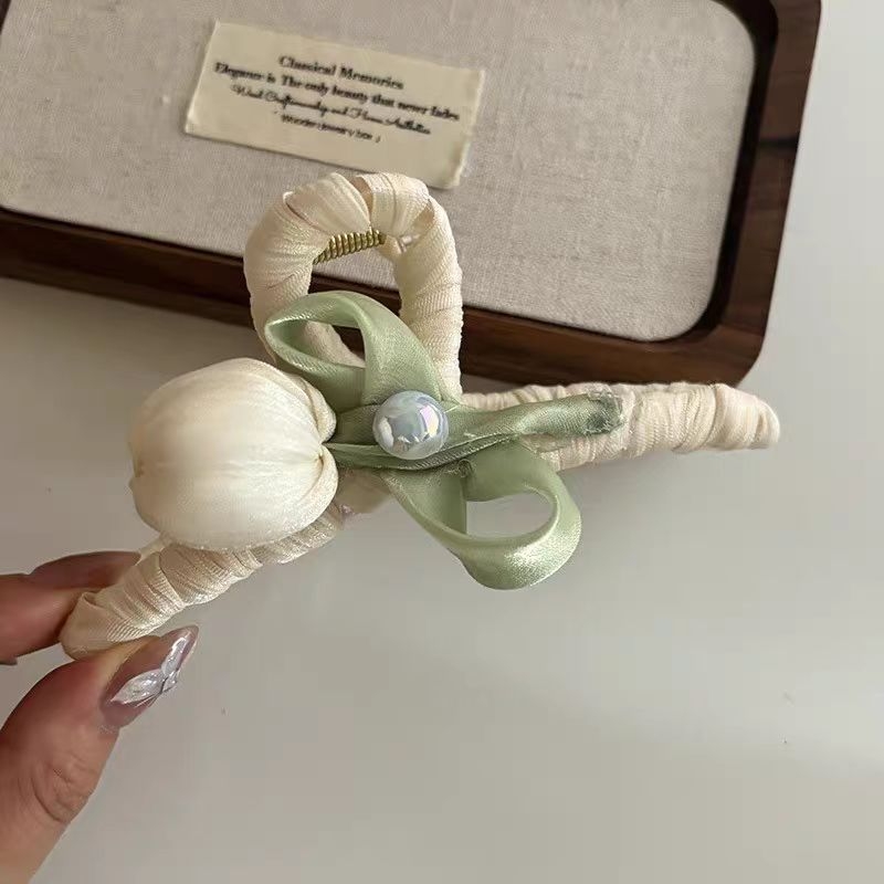 Naujas „Tulip Poncho Clip“ gaivus, saldus plaukų aksesuaras, galvos apdangalas, plaukų segtukas, kutais dengtas lankas, didelis pojūtis