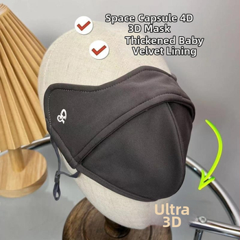 Φθινοπωρινή και χειμωνιάτικη ζεστή τρισδιάστατη αντιανεμική μάσκα προστασίας από τον ήλιο 5D, αναπνεύσιμη, υποστήριξη χόνδρου, προστασία ματιών από γωνία, γυναικεία, υψηλής εμφάνισης, ανθεκτική στη σκόνη