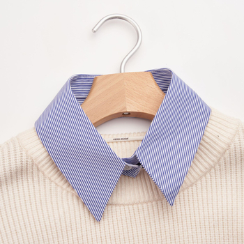 2024 νέα τάση ριγέ μυτερό γιακά προσωπικότητα όμορφη πουλόβερ Joker ραμμένο ψεύτικο γιακά αξεσουάρ γιακά χονδρικής