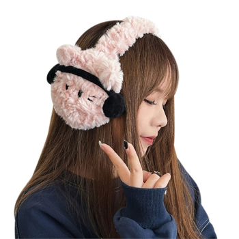 Γάντια ωτοασπίδων Winter Sweet Joker για κορίτσια, ανθεκτικά στο κρύο, ζεστά, αντιανεμικά, κοψίματα στα μισά δάχτυλα, χαριτωμένα κοσμήματα