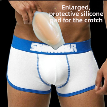 Meeste aluspesu 3D stereo suurendatud suured erutatud täisujumispüksid silikoonist padjaga suusaspordi valvur meeste JJ padi