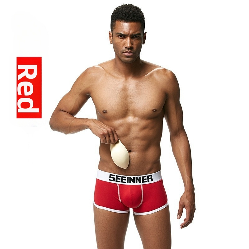 Meeste aluspesu 3D stereo suurendatud suured erutatud täisujumispüksid silikoonist padjaga suusaspordi valvur meeste JJ padi