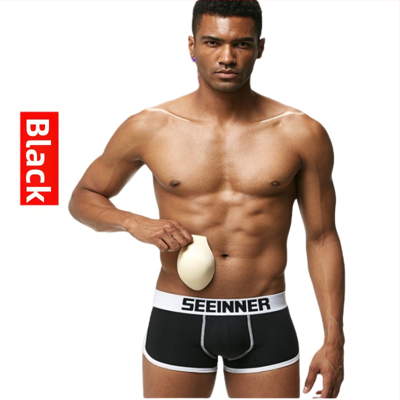 Meeste aluspesu 3D stereo suurendatud suured erutatud täisujumispüksid silikoonist padjaga suusaspordi valvur meeste JJ padi