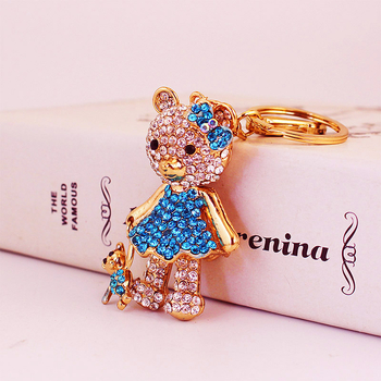 Δημιουργικό χαριτωμένο μπρελόκ αυτοκινήτου με μεγάλη αρκούδα, διακοσμημένο με διαμάντια, μενταγιόν μπρελόκ σε σχήμα αρκούδας για γυναίκες, τσάντα, αξεσουάρ, δώρο 101