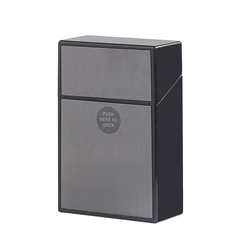 20 vnt. cigarečių dėklas iš aliuminio lydinio paviršiaus, automatinis atverčiamas dangtelis, visas pakuotės birių cigarečių dėklas, plastikinis, madingas nešiojamas dėklas vyrams.