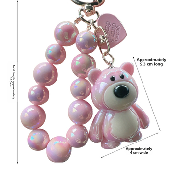 Διασυνοριακό Χαριτωμένο Μπρελόκ Αρκούδας Ζευγάρι Κινούμενα Σχέδια Ακρυλικό Μενταγιόν Μπρελόκ Τσάντα Κούκλα Διακοσμητικό Μενταγιόν