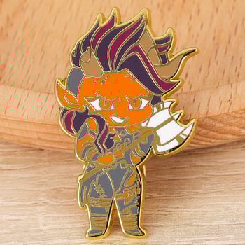 Insignă emailată Kawaii Karahe, inspirată de personajul jocului