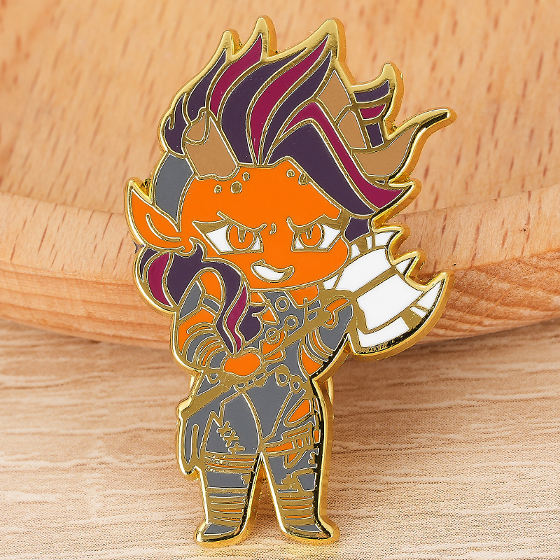 Insignă emailată Kawaii Karahe, inspirată de personajul jocului