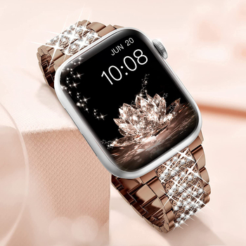 Κατάλληλο για Apple Watch9-1 με σετ τριών χαντρών S και κράμα ψευδαργύρου, από διαμάντι και ψευδάργυρο. Η πλήρης γκάμα λουριών Universal είναι αποκλειστικά για διασυνοριακή προμήθεια.