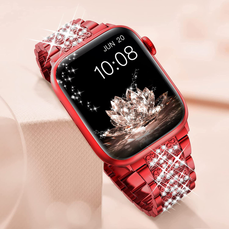 Tinka „Apple“ trijų karoliukų S formos deimantinių ir cinko lydinio „Applewatch 9-1“ dirželiams. Visas universalių dirželių asortimentas skirtas tik tarpvalstybiniam tiekimui.