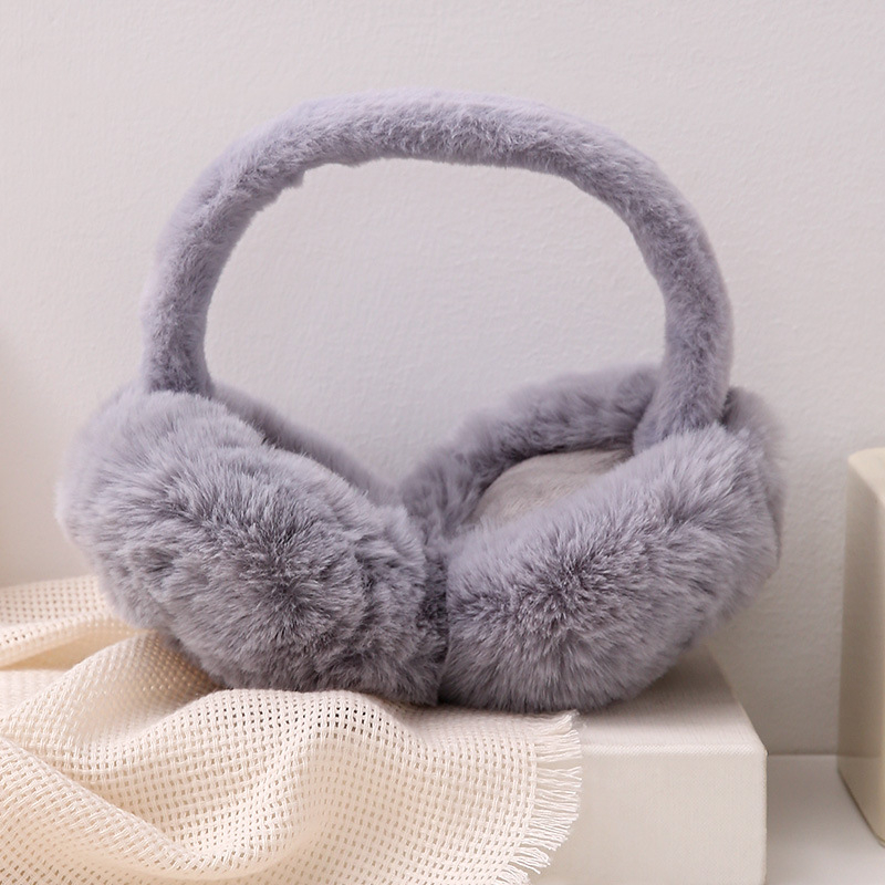 Zimné nové imitácie králičieho zamatu teplé chrániče sluchu v kórejskom štýle pre študentky, dámske chrániče sluchu, nemrznúca vrecko na uši, vetruodolné, skladacie, teplé