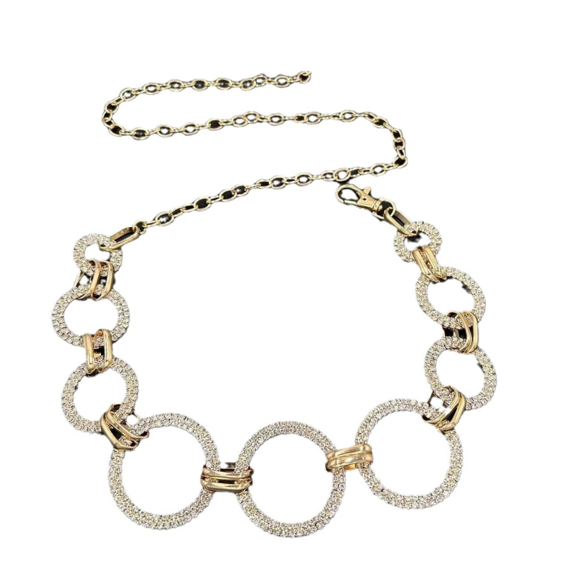 Euroopa ja Ameerika piiriülene vöökett, mood, kõikvõimalikud aksessuaarid, vöökett, vöökett naistele, peen metallist kalliskividega vöökett, kaunistus