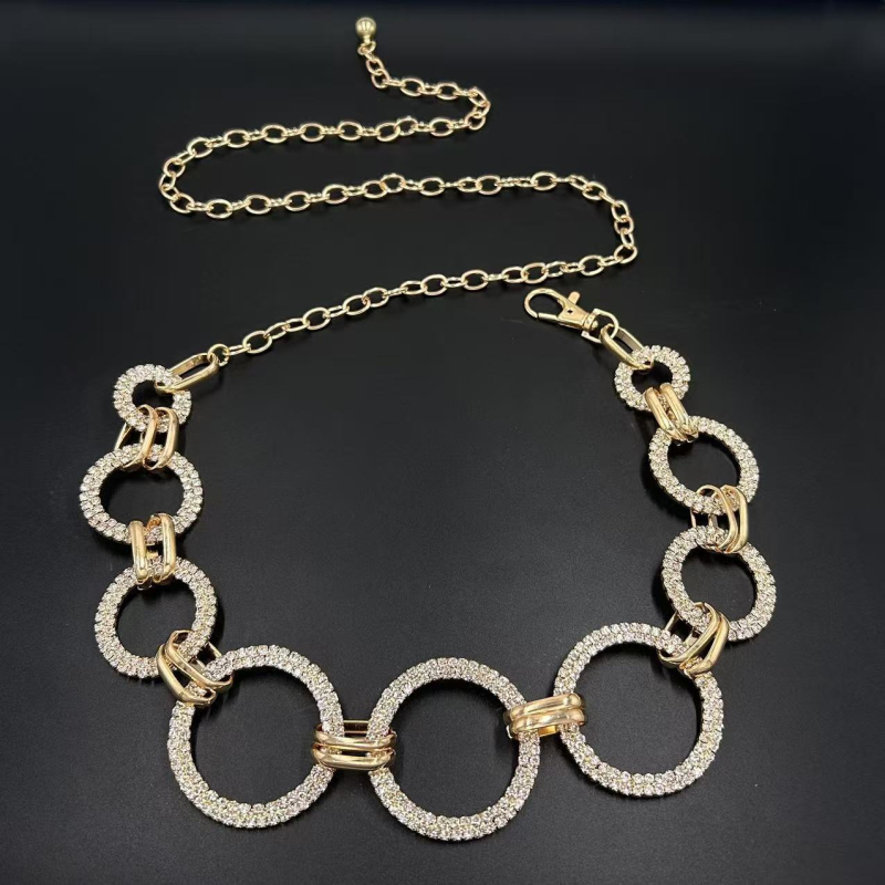 Euroopa ja Ameerika piiriülene vöökett, mood, kõikvõimalikud aksessuaarid, vöökett, vöökett naistele, peen metallist kalliskividega vöökett, kaunistus