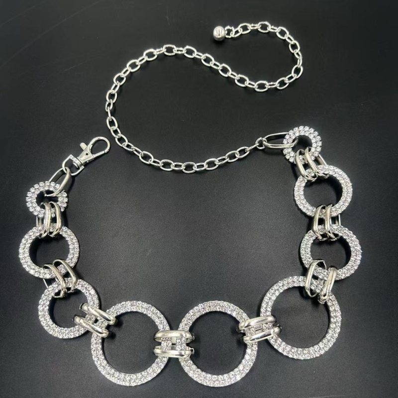 Euroopa ja Ameerika piiriülene vöökett, mood, kõikvõimalikud aksessuaarid, vöökett, vöökett naistele, peen metallist kalliskividega vöökett, kaunistus