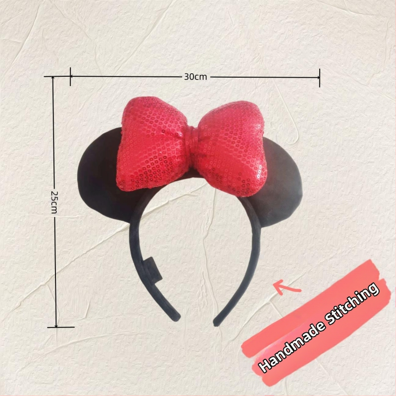 Mielas tarpvalstybinis Mikio ir Minnie galvos juosta su blizgučiais ir ausimis, plaukų aksesuarai