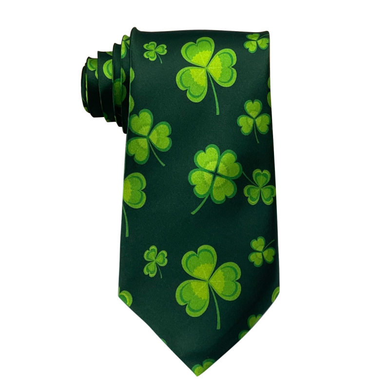 Ekskluzivna ukrasna kravata za festival svetog Patrika preko granice, ovratnik s djetelinom i zelenim patuljcima za irski festival