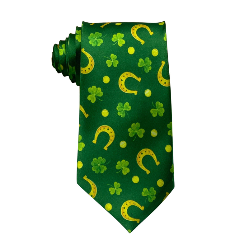 Ekskluzivna ukrasna kravata za festival svetog Patrika preko granice, ovratnik s djetelinom i zelenim patuljcima za irski festival