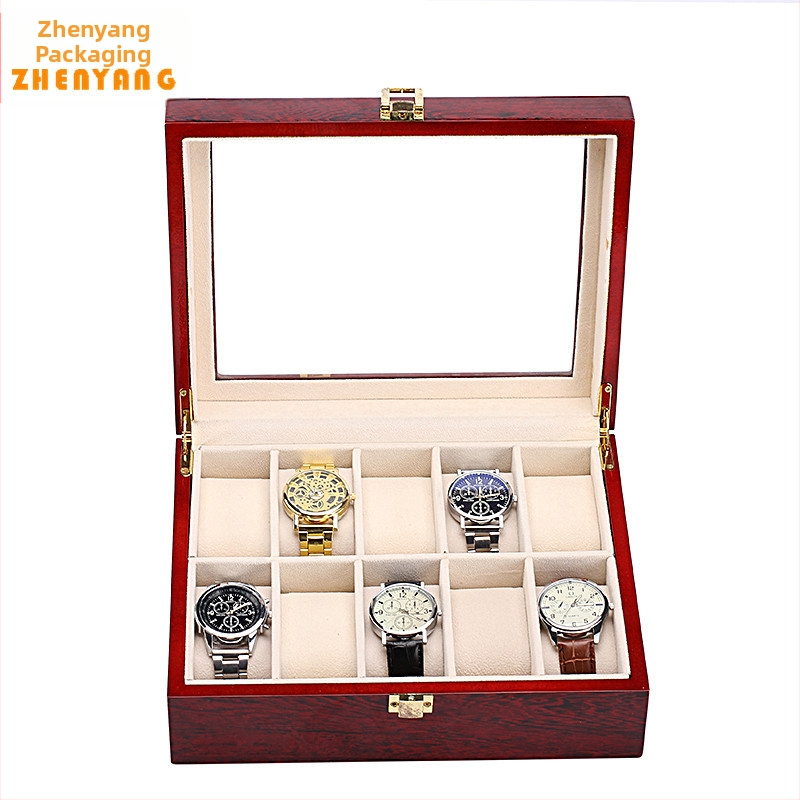 Кутия за часовник Piano Paint с 6 цифри, 10 цифри за часовник с 1 цифра, ретро кутия за съхранение с 2 цифри, кутия за подарък, кутия за бижута от производителя.