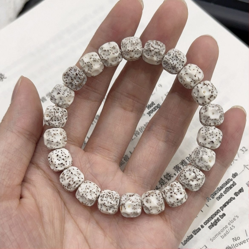 Оригинална екология Хайнан Xingyue Зелена Ин кожа Бодхи Ръкохватка Единичен кръг Момчета Плато Игра Мъниста Мека Гривна с Мъниста Буда