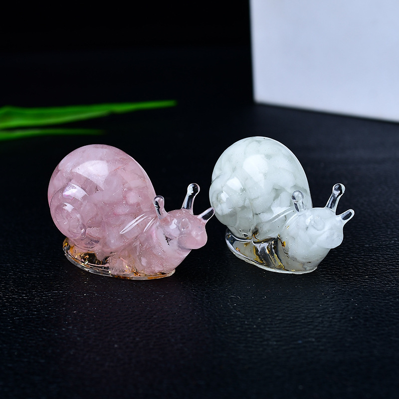 Natūralaus krištolo žvyro sraigių papuošalai klijų lašinimo amatai namų svetainė vaikų stalas kūrybinė dekoravimo dovana