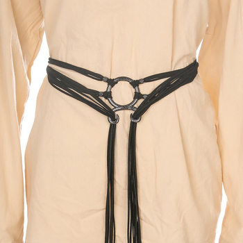 Diržas Vintažinis mazginis suknelės juosmuo Viduramžių moterų puošnus diržas