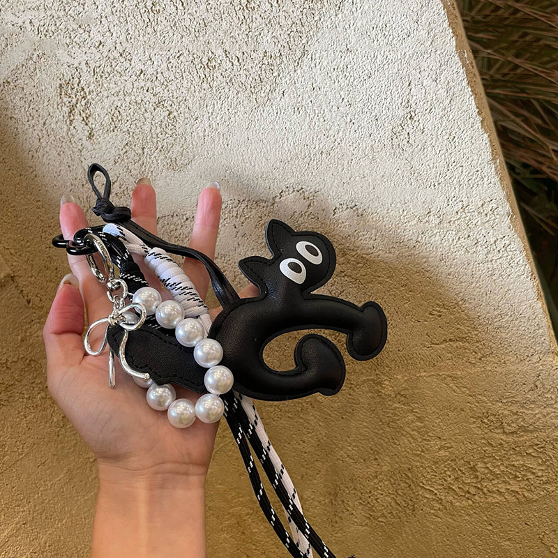 Vintažinis raudonos spalvos odinis katės laipiojimo virvės pakabukas, naujo stiliaus mergaitiškas krepšys, pakabinamas telefono grandinėlė, universalus pakabukas, madingas