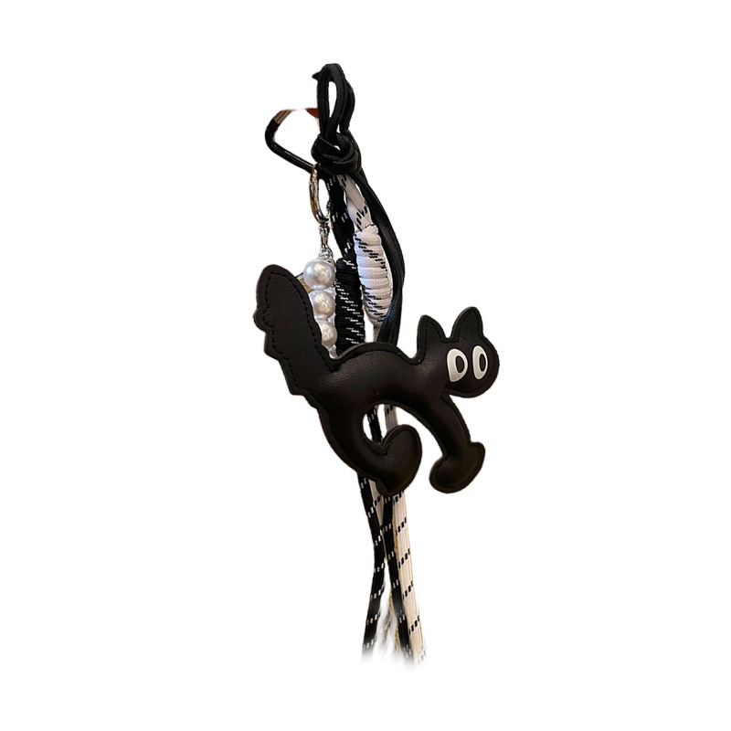 Vintažinis raudonos spalvos odinis katės laipiojimo virvės pakabukas, naujo stiliaus mergaitiškas krepšys, pakabinamas telefono grandinėlė, universalus pakabukas, madingas