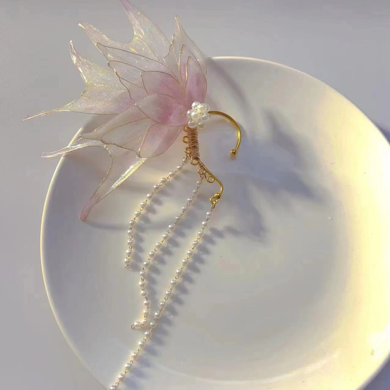 Super fėjos elfo drugelio žuvies Ji plaukų auskarai nacionalinio stiliaus kutais išskirtiniai antikvariniai Han drabužių aksesuarai plaukų aksesuarai galvos apdangalai