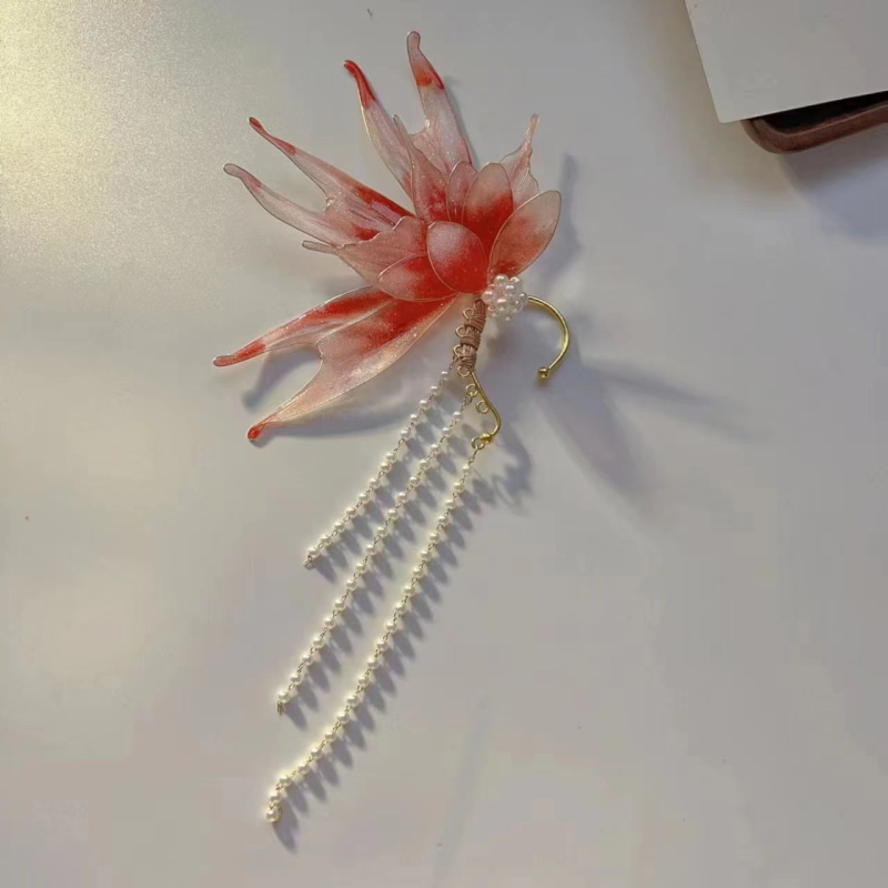 Super fėjos elfo drugelio žuvies Ji plaukų auskarai nacionalinio stiliaus kutais išskirtiniai antikvariniai Han drabužių aksesuarai plaukų aksesuarai galvos apdangalai