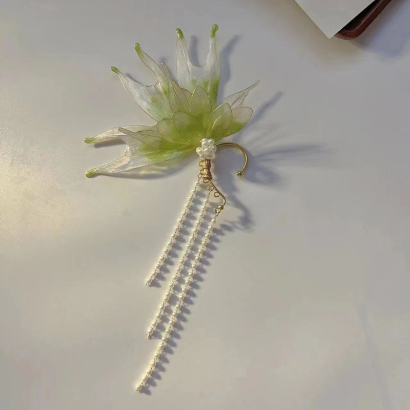 Super fėjos elfo drugelio žuvies Ji plaukų auskarai nacionalinio stiliaus kutais išskirtiniai antikvariniai Han drabužių aksesuarai plaukų aksesuarai galvos apdangalai