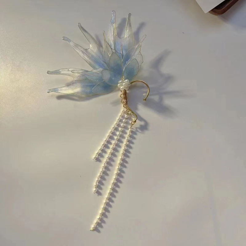 Super fėjos elfo drugelio žuvies Ji plaukų auskarai nacionalinio stiliaus kutais išskirtiniai antikvariniai Han drabužių aksesuarai plaukų aksesuarai galvos apdangalai