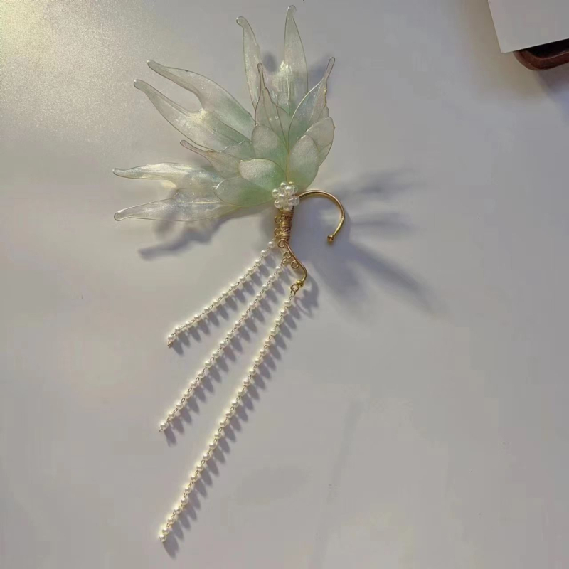 Super fėjos elfo drugelio žuvies Ji plaukų auskarai nacionalinio stiliaus kutais išskirtiniai antikvariniai Han drabužių aksesuarai plaukų aksesuarai galvos apdangalai