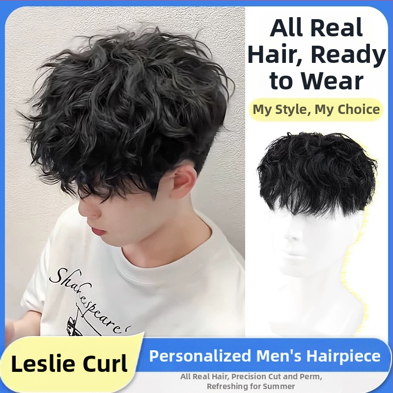 Meeste parukas päris juustest pea kohal uusväljaanne, kena Hongkongi stiilis Leslie Roll Atmosphere meeste uusväljaanne, laos olemas