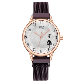 Μόδα εξωτερικού εμπορίου ζεστό νέο διαμάντι γυαλί παγωμένο κορίτσι μοτίβο γυναικών ρολόι casual δημιουργικό ρολόι χαλαζία σε απόθεμα